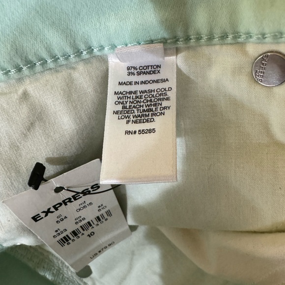 NWT Express Mint Green Stella Low Rise Skinny Jeans - Picture 13 of 16
